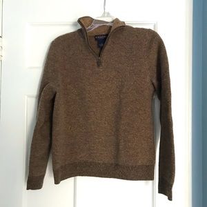 Brooks brothers lambs wool quarter zip sweater